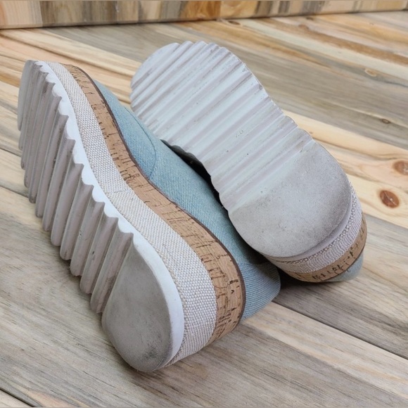 Light Blue Denim Platform Oxfords - Picture 4 of 6